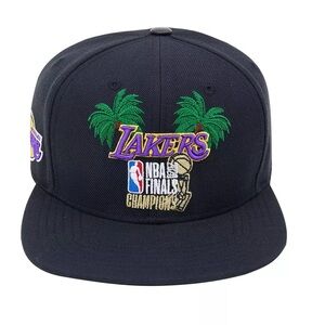 Black NBA Finals Lakers Champions men’s pro Cap